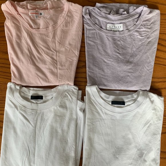 Set of 4 tees, by Velvet, ATM, and Sundry - Picture 1 of 5
